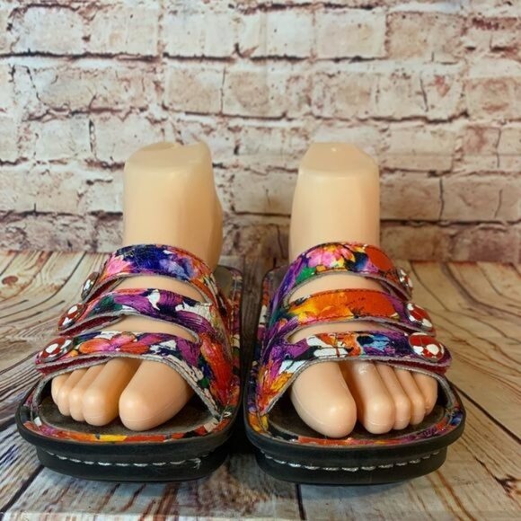 Alegria Fiona Iris Colorful Floral Sandals F10-135 Sz 35/5 - Picture 4 of 8